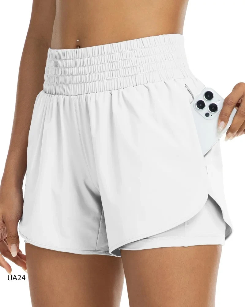 Women's High-Waisted 2-in-1 Shorts