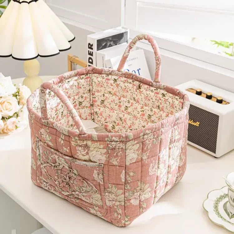 Floral Fabric Storage Bins