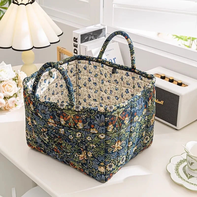 Floral Fabric Storage Bins