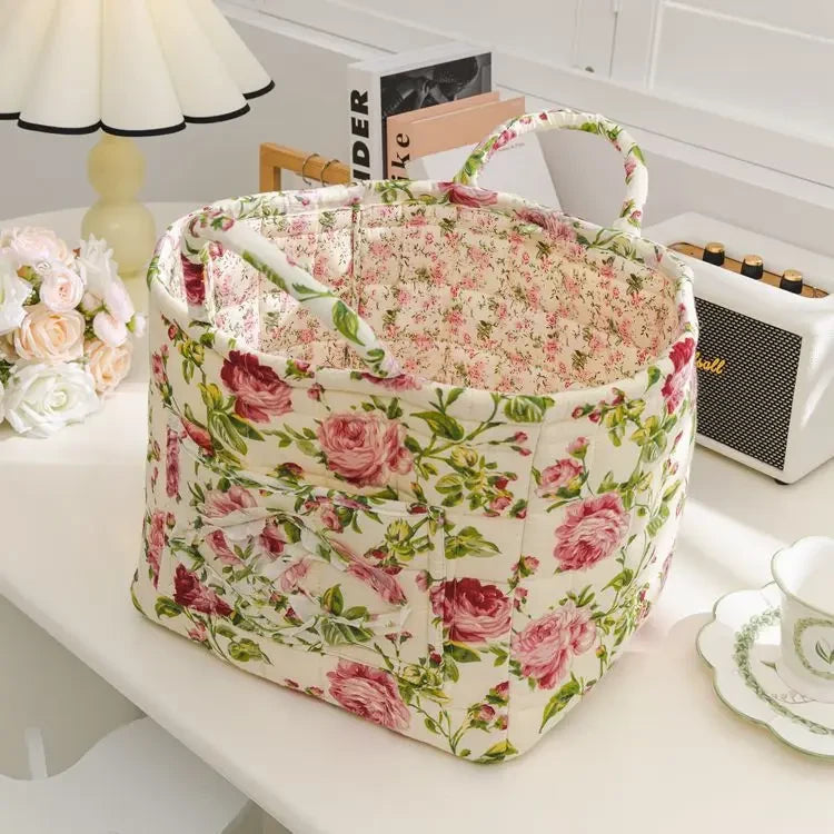 Floral Fabric Storage Bins