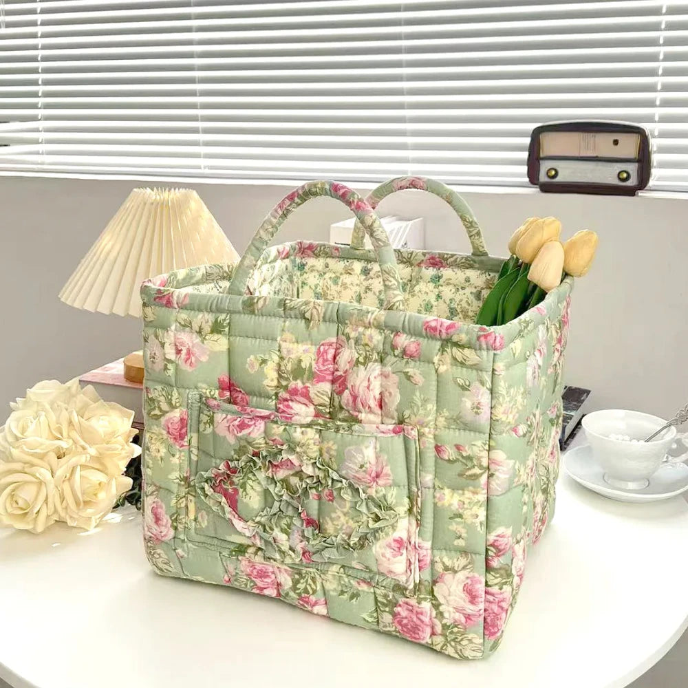 Floral Fabric Storage Bins
