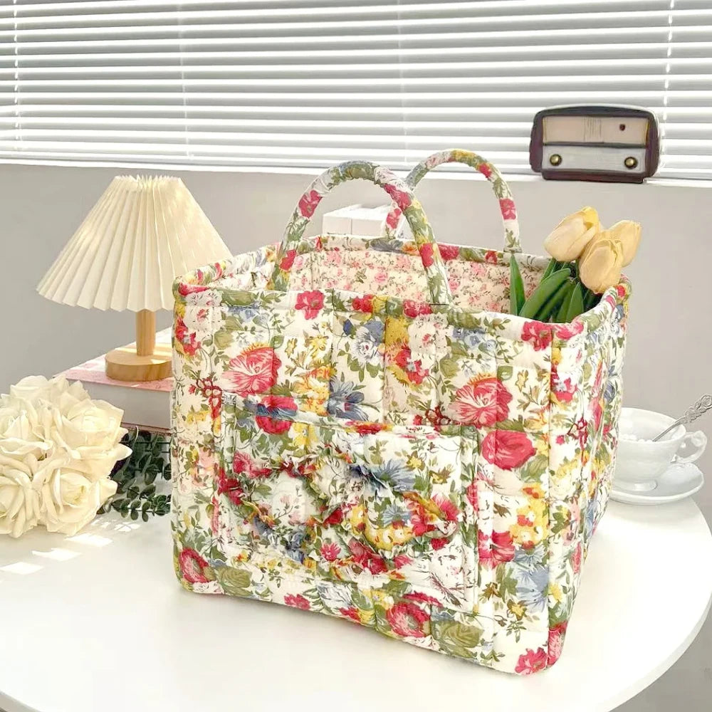 Floral Fabric Storage Bins