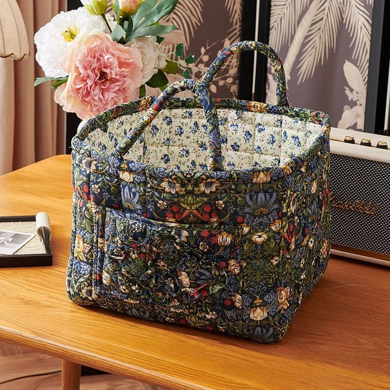Floral Fabric Storage Bins