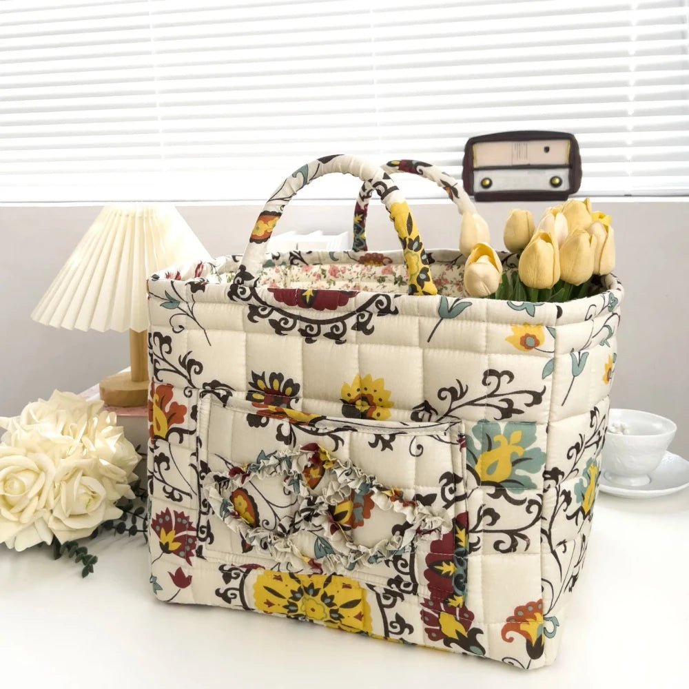 Floral Fabric Storage Bins